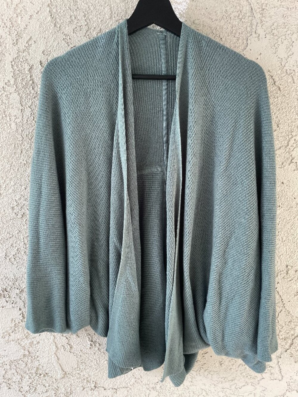 Lululemon Cashmere Blend Lagenlook Wrap Cardigan Sweater Sage Green OS